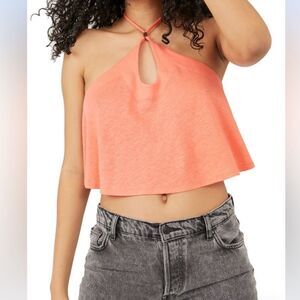 Free People Long Weekend Knit Halter Tank in Watermelon